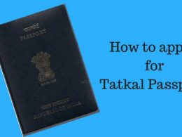 How To Apply For Tatkal Passport Online